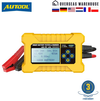 AUTOOL BT380 12V Car Battery Tester & Car Battery Charged Tool Automotive Battery Tester Analyzer Vehicle Power Bank CCA2400