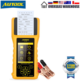 AUTOOL BT760 Car Battery Tester 12V 24V CCA Analyzer Automotive Batteries Charging Test Auto Diagnostic Tools with Thermal Print