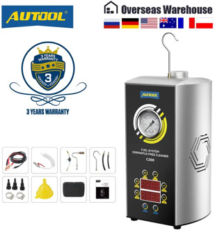AUTOOL C200 Auto Fuel Injector Cleaning Machine Free Disassembly Fuel Injector Nozzle Flushing Petrol Machine EFI Throttle Tools