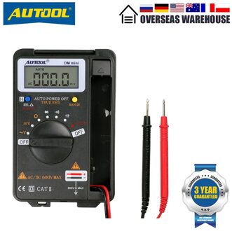 Autool Dm Mini Digitale Multimeter Met 4000 Displays, Dc/Ac Voltmeter, Ncv Ohm Capaciteit, hz Weerstand, Auto Voltmeter Test