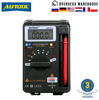 AUTOOL DM Mini Multimeters Integrated DC Short Circuit Test True RMS Auto Range Tester Electrician Handheld Digital Multimeter