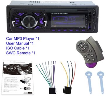 Autoradio 1din Autoradio Bluetooth 1 Din Car Stereo Speler Telefoon Aux MP3 Fm/Usb/Radio Afstandsbediening voor Telefoon Car Audio Radio enkel en alleen