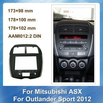 Autoradio Fascia Voor Mitsubishi Asx Outlander Sport Dubbel Din Auto Stereo Dash Cd Trim Installatie Kit Frame Adapter