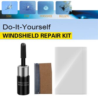 Autoruit Voorruit Reparatie Kit Diy Autoruit Reparatie Gereedschap Auto Glas Kras Crack Herstellen Reparatie Hars Curing Lijm 1 glue in 1 reeks