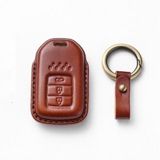 Autosleutel Case Cover Voor Honda Hrv Civic Accord 2003-2007 Cr-V Freed Pilot Civic Cr-V HR-V Jade Crider Odyssey Accessoires Bruin