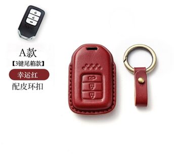 Autosleutel Case Cover Voor Honda Hrv Civic Accord 2003-2007 Cr-V Freed Pilot Civic Cr-V HR-V Jade Crider Odyssey Accessoires Rood