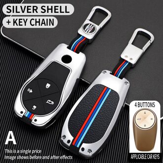 Autosleutel Case Cover Voor Nio Es6 Es8 Autosleutel Tas Sleutelhanger Beschermende Shell Auto Interieur Accessoires Auto-Styling zilver reeks