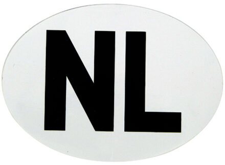 Autosticker Nl 11 X 8 Cm Vinyl Zwart/wit