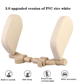 Autostoel Hoofdsteun Kussen Kant Slapen Reizen Rest Nekkussen Ondersteuning Oplossing Voor Kinderen En Volwassenen Auto Seat Hoofd Kussen creamy-wit