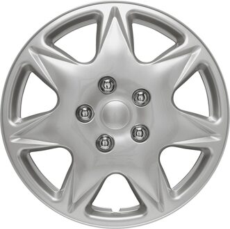 Autostyle 4-Delige Wieldoppenset California 16-inch zilver