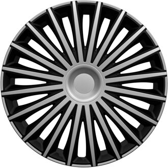 Autostyle 4-Delige Wieldoppenset Dakota 14-inch zilver/zwart