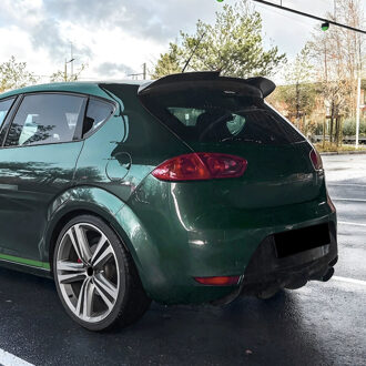 AutoStyle Dakspoiler passend voor Seat Leon 1P 5-deurs Facelift 2009-2012 (ABS Glanzend zwart) TSSE78