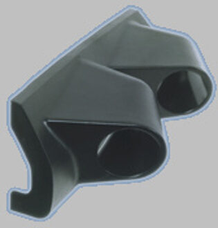 Autostyle Meterhouder Universeel 2 gaten zwart ABS