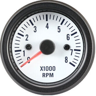 Autostyle Performance Instrument Wit Toerenteller >8000rpm 2/3/4/5/6/8 cil. 52mm