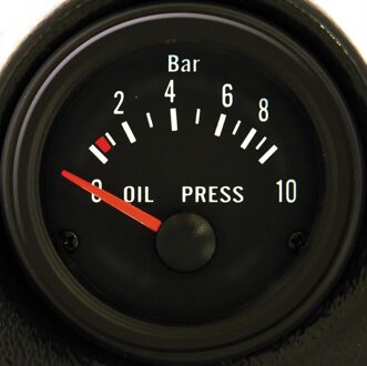Autostyle Performance Instrument Zwart Oliedruk 0-10 bar 52mm