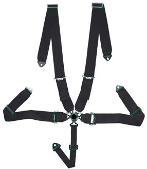 Autostyle Racing Sportgordel 5-Punts Zwart + Quick Release + E-keur (3-inch)