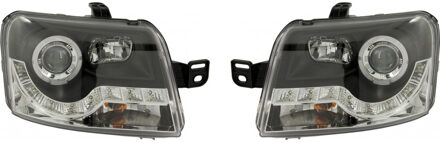 Autostyle Set Koplampen DRL-Look passend voor Fiat Panda 2003-2008 - Zwart