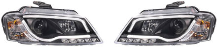 Autostyle Set Koplampen incl. DRL 'Light-Bar' passend voor Audi A3 2008-2012 - Zwart