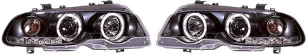 Autostyle Set Koplampen passend voor BMW 3-Serie E46 Coupe/Cabrio 1999-2002 - Zwart - incl. Angel-Eyes & Motor