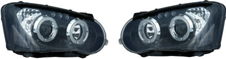Autostyle Set Koplampen passend voor Subaru Impreza 2003-2005 - Zwart - incl. Angel-Eyes