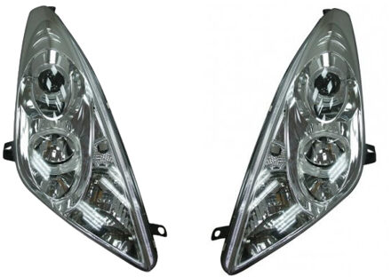 Autostyle Set Koplampen passend voor Toyota Celica 2001-2005 - Chroom - incl. Angel-Eyes - Recht lichtbeeld