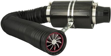 Autostyle Universeel Luchtfiltersysteem Carbon incl. 1m Slang/Turbo/2 Adapters 76mm/63.5mm