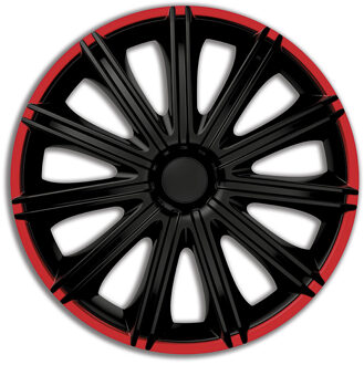 Autostyle Wieldoppen 13 inch Nero Zwart/Rood - ABS