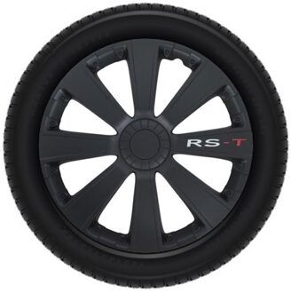 Autostyle Wieldoppen set - 16 inch - RS-T Zwart Wit