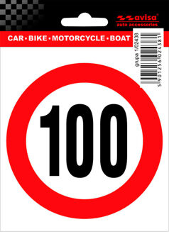 AutoTattoo Aufkleber Speed Limit 100km - 9,5x10cm