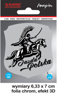 AutoTattoo Sticker Husar 3D Chrome - 6,33 x 7 cm AV106395
