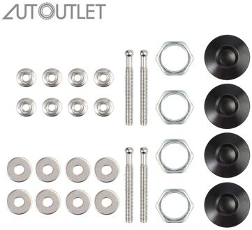 AUTOUTLET 4 pcs Drukknop Quick Release Hood Pins Klink Clip Bonnet Kit Universele Aluminium rvs Release Kap pins Klink Lock set