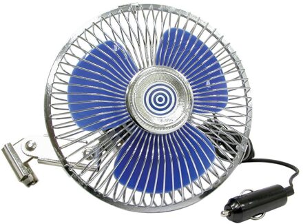 autoventilator 12 Volt 15 cm zilver Zilverkleurig
