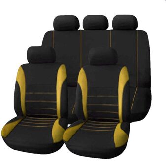 Autoyouth Band Lijn Stoelhoezen & Ondersteunt Volledige Auto Bekleding Universele Auto Interieur Accessoires Grijs Autostoel Protector geel