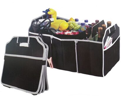 Autoyouth Kofferbak Organizer Opvouwbare Hoge Capaciteit Opbergdoos Voor Universele Auto zwart