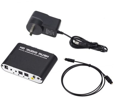 Aux 3.5Mm Tot 6RCA 5.1 Kanaals Stereo Usb Dac Omzetten Digitale Audio Analoog Converter AC3 Sound Decoder Optische spdif Coaxiale AU plug