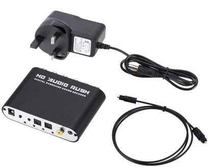 Aux 3.5Mm Tot 6RCA 5.1 Kanaals Stereo Usb Dac Omzetten Digitale Audio Analoog Converter AC3 Sound Decoder Optische spdif Coaxiale UK plug
