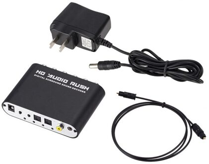 Aux 3.5Mm Tot 6RCA 5.1 Kanaals Stereo Usb Dac Omzetten Digitale Audio Analoog Converter AC3 Sound Decoder Optische spdif Coaxiale US plug