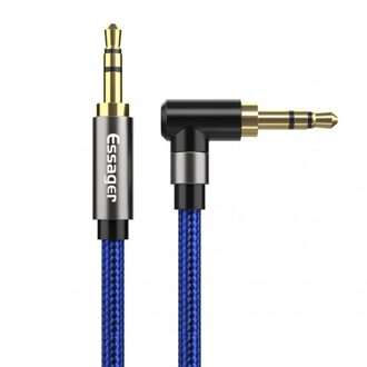 Aux Kabel Jack 3.5 Mm Audio Speaker Kabel Voor Luidsprekerkabel Hoofdtelefoon Auto 3.5 Mm Jack Hifi Aux Adapter Cord voor Xiaomi blauw