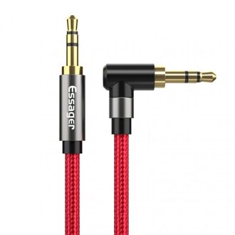 Aux Kabel Jack 3.5 Mm Audio Speaker Kabel Voor Luidsprekerkabel Hoofdtelefoon Auto 3.5 Mm Jack Hifi Aux Adapter Cord voor Xiaomi rood