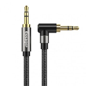 Aux Kabel Jack 3.5 Mm Audio Speaker Kabel Voor Luidsprekerkabel Hoofdtelefoon Auto 3.5 Mm Jack Hifi Aux Adapter Cord voor Xiaomi zwart