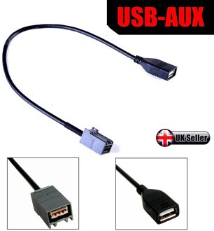 Aux USB Kabel Adapter Vrouwelijke Poort Extension Wire Voor Honda Civic Jazz CR-V Accord Stereo MP3