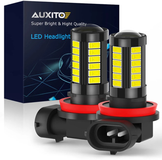 AUXITO 2x H10 H11 LED Fog Lamp H8 H11 H9 5630 33SMD LED 1000LM 9005 HB3 9006 HB4 LED Bulbs Car Driving DRL Auto Lamp 6000K White