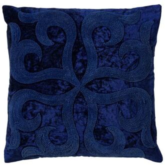 AVALON - Kussenhoes velvet 45x45 cm Insignia Blue - donkerblauw