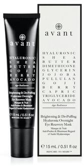 Avant Oogmasker Avant Brightening & De-Puffing Hyaluronic Overnight Eye Recovery Mask 15 ml