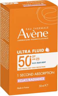 Avène Avène Ultra Fluid Radiance Zonnebrandcrème SPF50+ 50 ml voor een stralende huid - One Size
