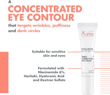 Avène Oogcrème Avène Hyaluron Activ B3 Triple Correction Eye Cream 15 ml