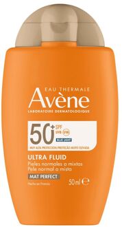 Avène Solaire Ultra Vloeibare Mat Perfect Universele Gezichtszonnebrand SPF 50 50 ml - One Size