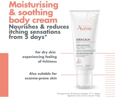 Avène XeraCalm A.D. Lipid-Replenishing Cream Moisturiser for Dry, Itchy Skin 200ml