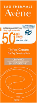Avène Zonnebrandcrème Avène Tinted Cream SPF50+ 50 ml