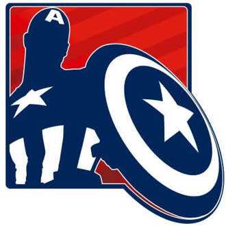 Avengers Assemble Captain America Outline Badge Women's T-Shirt - White - S Wit